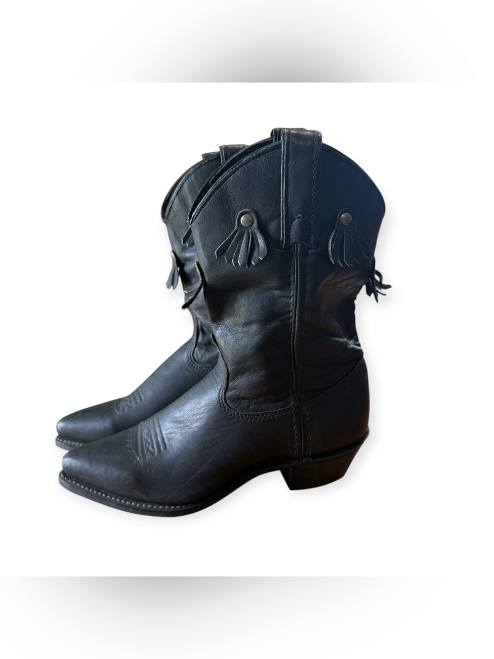 Women’s Black Capezio Cowboy Boots L 840 5.5M Made In USA